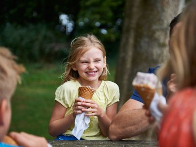 Little girl ice cream